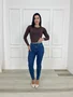 Calça Skinny Jeans C/ Elastano E Cinto  