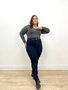 Calça Skinny Jeans Carbono Com Cinto 