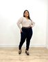Calça Skinny Jeans Carbono Com Cinto Plus 