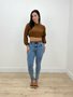 Calça Skinny Jeans Com Detalhe Na Perna Com Cinto