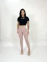 Calça Skinny Jeans Color Rose Com Cinto 
