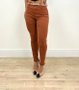 Calça Skinny Jeans Color Terra Cota Com Cinto  