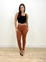 Calça Skinny Jeans Color Terra Cota Com Cinto  