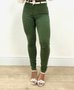 Calça Skinny Jeans Color Verde Com Cinto 