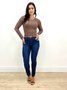 Calça Skinny Jeans Com Cinto Barra Tradiconal 