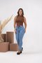 Calça Skinny Jeans Com Elastano E Barra Tracional Com Cinto 