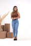 Calça Skinny Jeans Com Elastano E Barra Tracional Com Cinto 