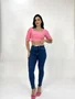 Calça Skinny Jeans Com Elastano E Cinto 