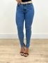 Calça Skinny Jeans Com Super Elastano E Cinto  