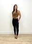 Calça Skinny Jeans Preta Com Cinto 