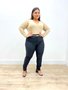 Calça Skinny Preta De Bengaline Com Cinto 