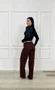 Calça Wide Leg Color Com Cinto  