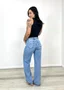 Calça Wide Leg Jeans 100% Barra Tradicional 