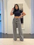 Calça Wide Leg Jeans Barra Tradicional 
