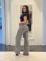 Calça Wide Leg Jeans Barra Tradicional 