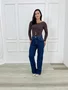 Calça Wide Leg Jeans Chapa Barriga Barra Tradiconal 