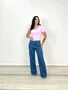 Calça Wide Leg Jeans Recorte Tradicional 