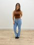 Calça Wide Leg Tradicional Com Elastano E Cinto Decidida 