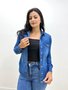 Camisa Jeans Tradicional Com Botoes A Frente 