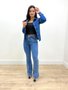 Camisa Jeans Tradicional Com Botoes A Frente 