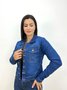 Jaqueta Jeans Barra Tradicional Sem Bolso Lateral 