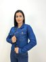 Jaqueta Jeans Barra Tradicional Sem Bolso Lateral 