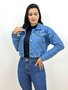 Jaqueta Jeans Bomber Com Recortes 