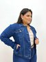 Jaqueta Jeans Com Elastano E Barra Tradicional