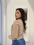 Jaqueta Jeans Color Com Botoes Forrados 