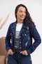 Jaqueta Jeans Com Lixados Barra Tradicional Decidida