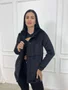 Parka Suedi Total Peluciada Com Bolso E Capuz