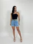 Shorts Boy Jeans 100% Barra Dobrada E Cinto 