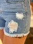 Shorts Jeans Barra Desfiada Com Lixados 