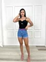 Shorts Jeans Barra Dobrada Com Cinto 