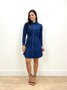 Vestido Chamise Com Botoes E Cinto  