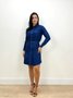 Vestido Chamise Com Botoes E Cinto  
